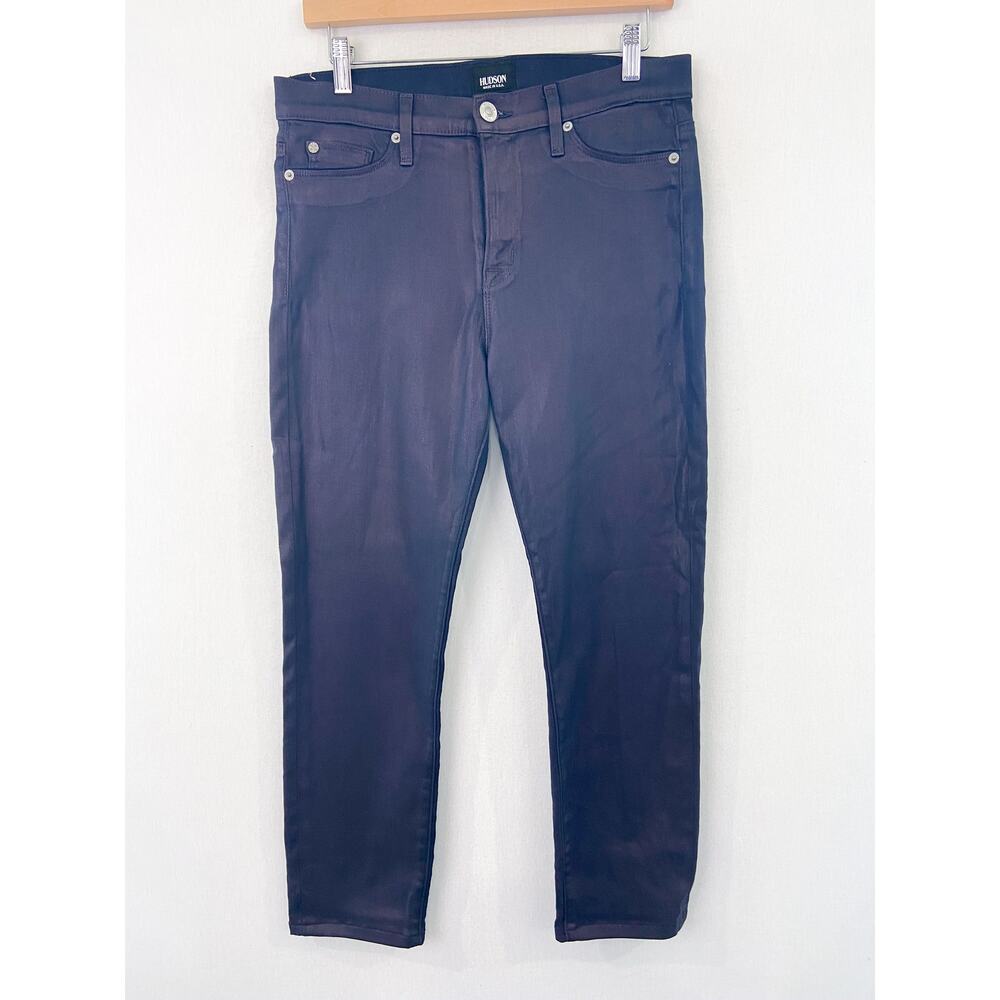 Hudson Nico Mid-Rise Super Skinny Jeans in GOLO Metallic Purple Haze size 31 - Picture 2 of 9